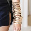 Bracelets Ettika | Spring Band Flex 18K Gold Plated Cuff