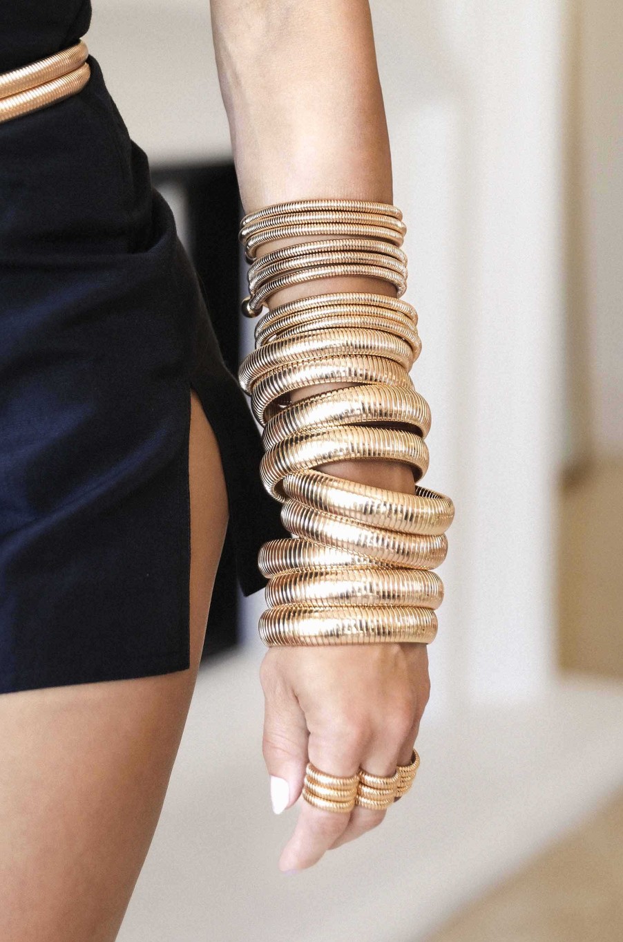 Bracelets Ettika | Spring Band Flex 18K Gold Plated Cuff