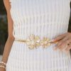 Body Chains & Belts Ettika | Golden Petals And Pearl Belt