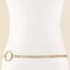 Body Chains & Belts Ettika | Shining Bright Crystal & Gold Circle Belt