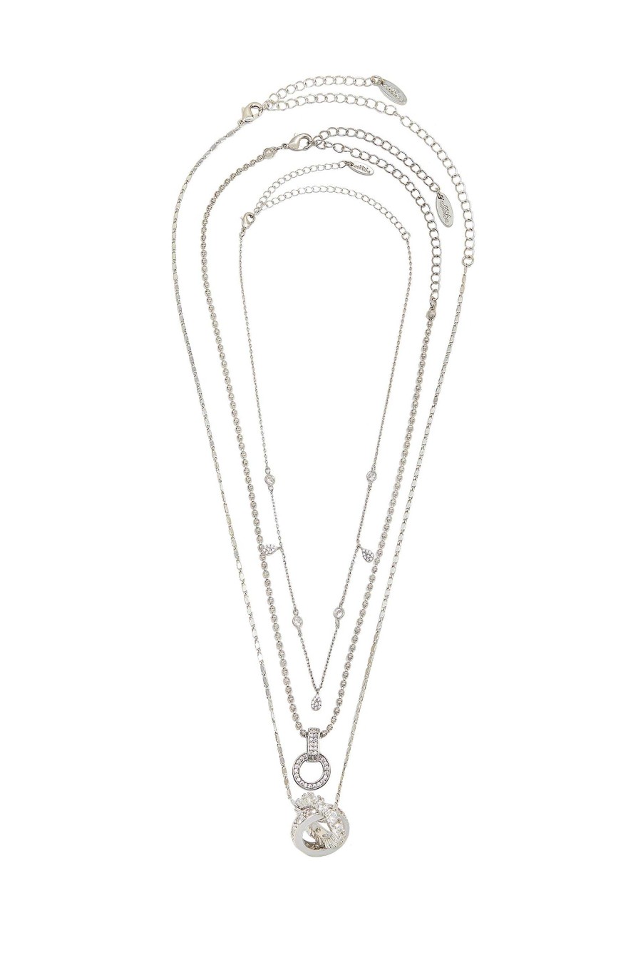 Necklaces Ettika | Dainty Crystal Trio Necklace Set