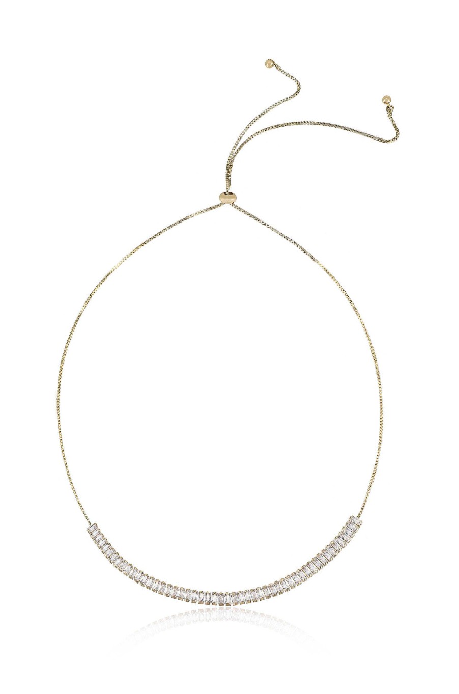 Necklaces Ettika | Delicate Crystal Statements 18K Gold Plated Adjustable Necklace