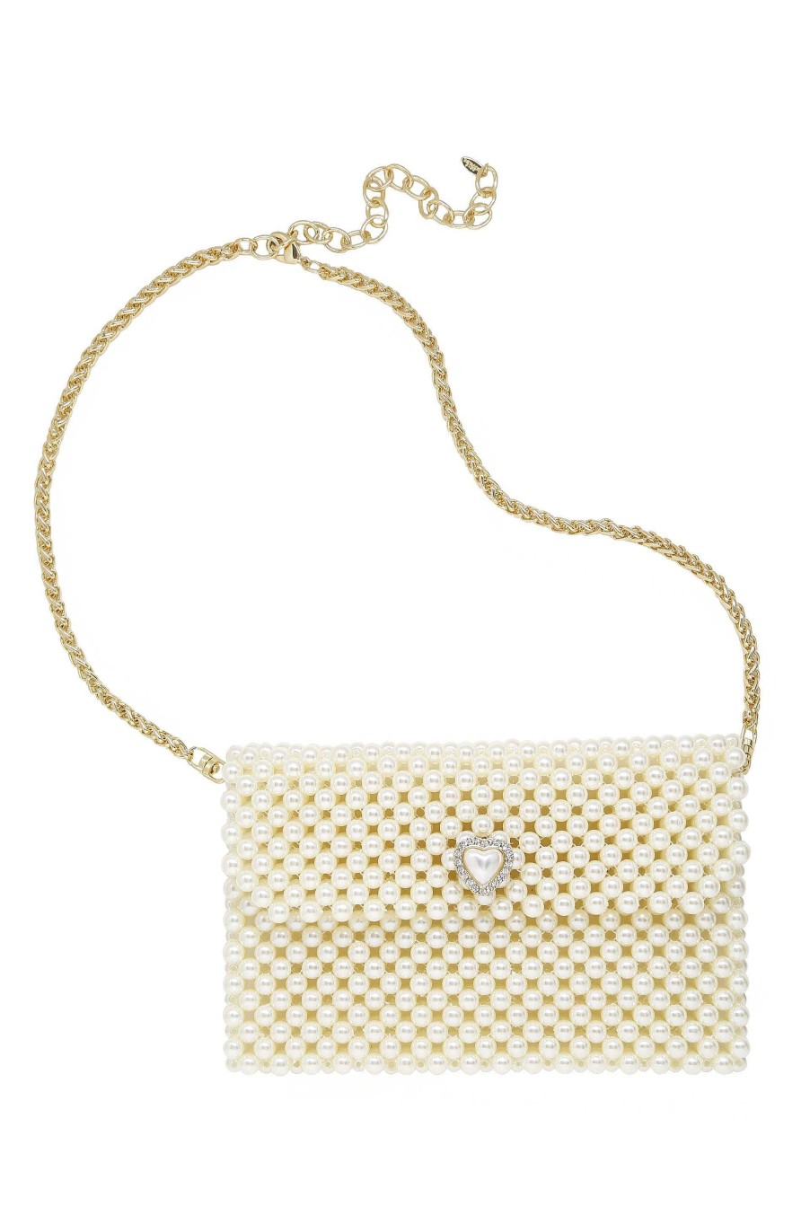 Bags & Hats Ettika | Pearl Waist Bag With Heart Closure