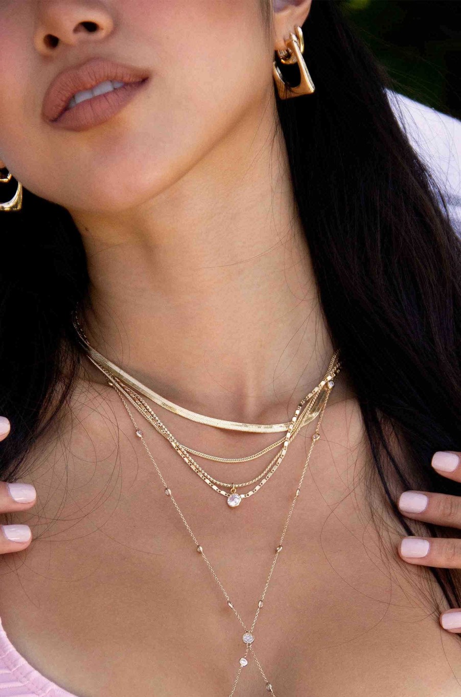 Necklaces Ettika | All The Chains 18K Gold Plated Layered Necklace