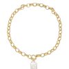 Necklaces Ettika | Edge Of Water Pearl Pendant & 18Kt Gold Plated Necklace