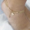 Anklets Ettika | Crystal Dipped Multi 18K Gold Plated Chain Anklet