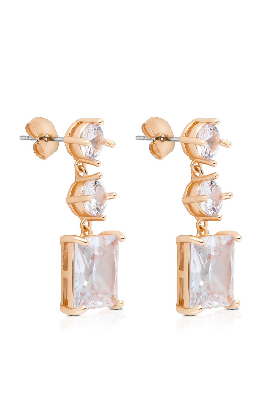 Earrings Ettika | Your Truly 18K Gold Plated Crystal Dangle Earrings