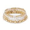 Bracelets Ettika | Freshwater Pearl Party Stack 18K Gold Plated Bracelet Set