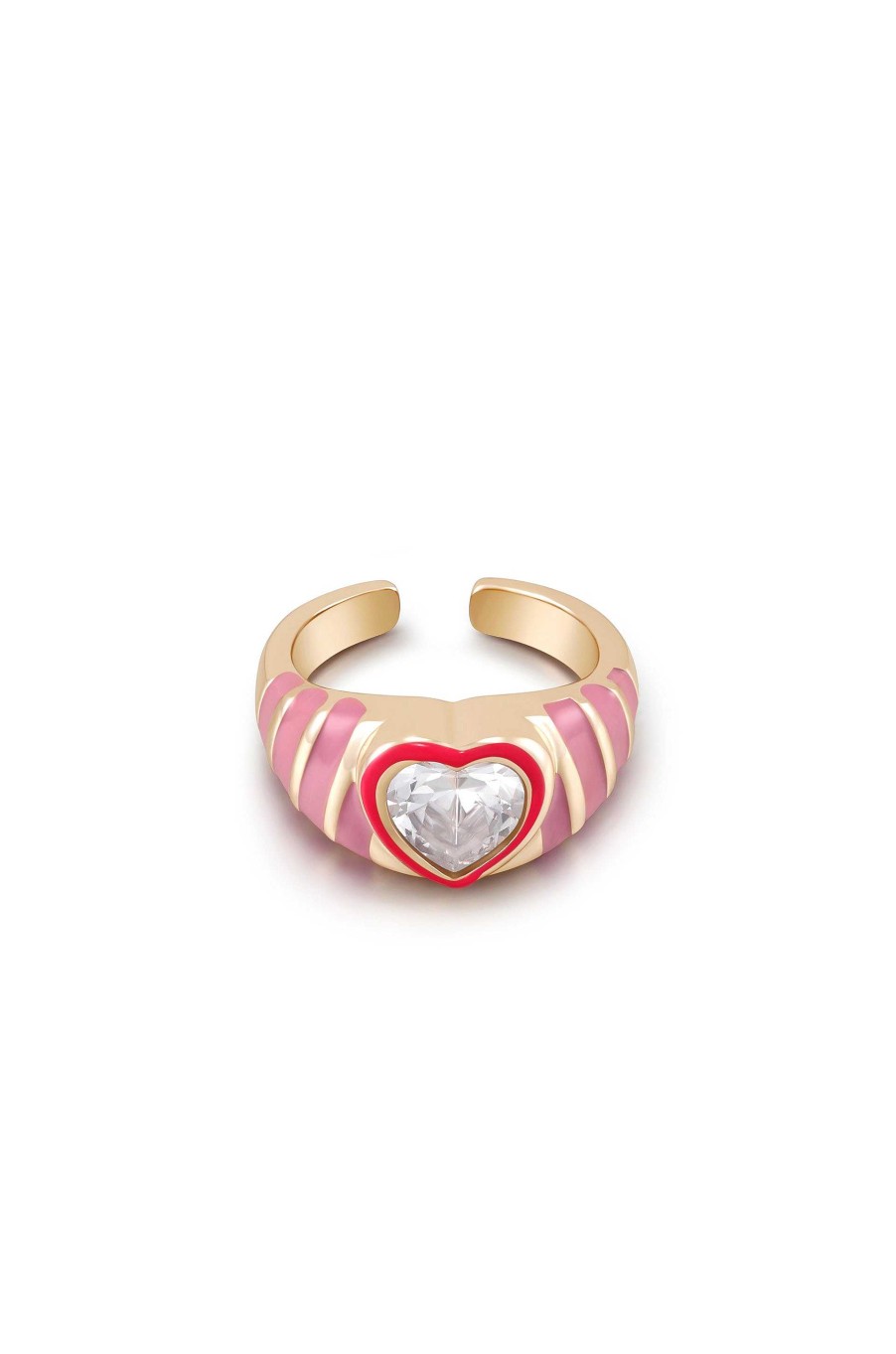 Rings Ettika | Open Hearts Club 18K Gold Plated Ring