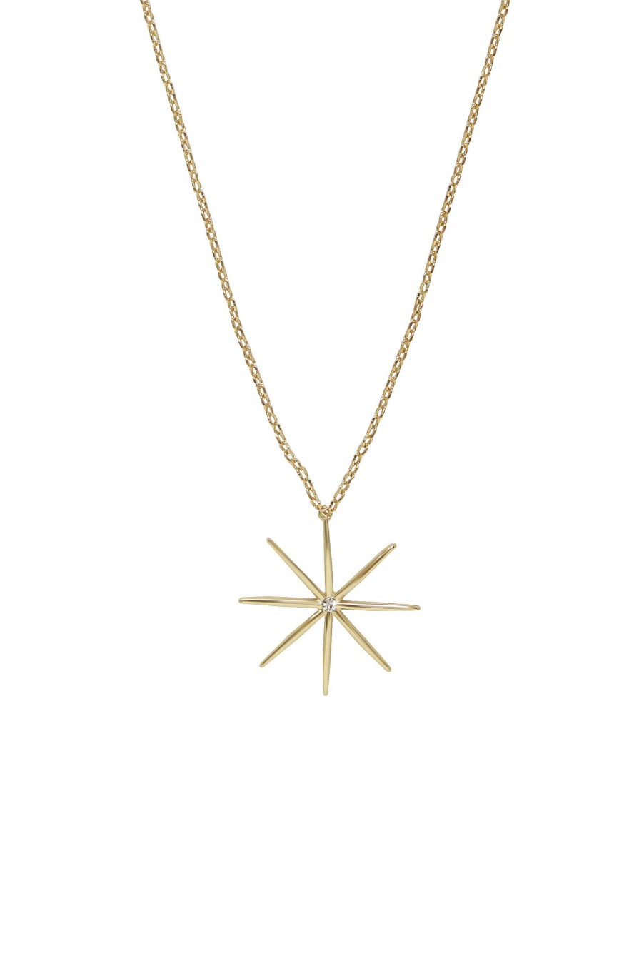 Necklaces Ettika | Golden Crystal Star Pendant Necklace