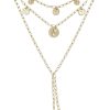 Necklaces Ettika | Mini Coin 18K Gold Plated Layered Necklace