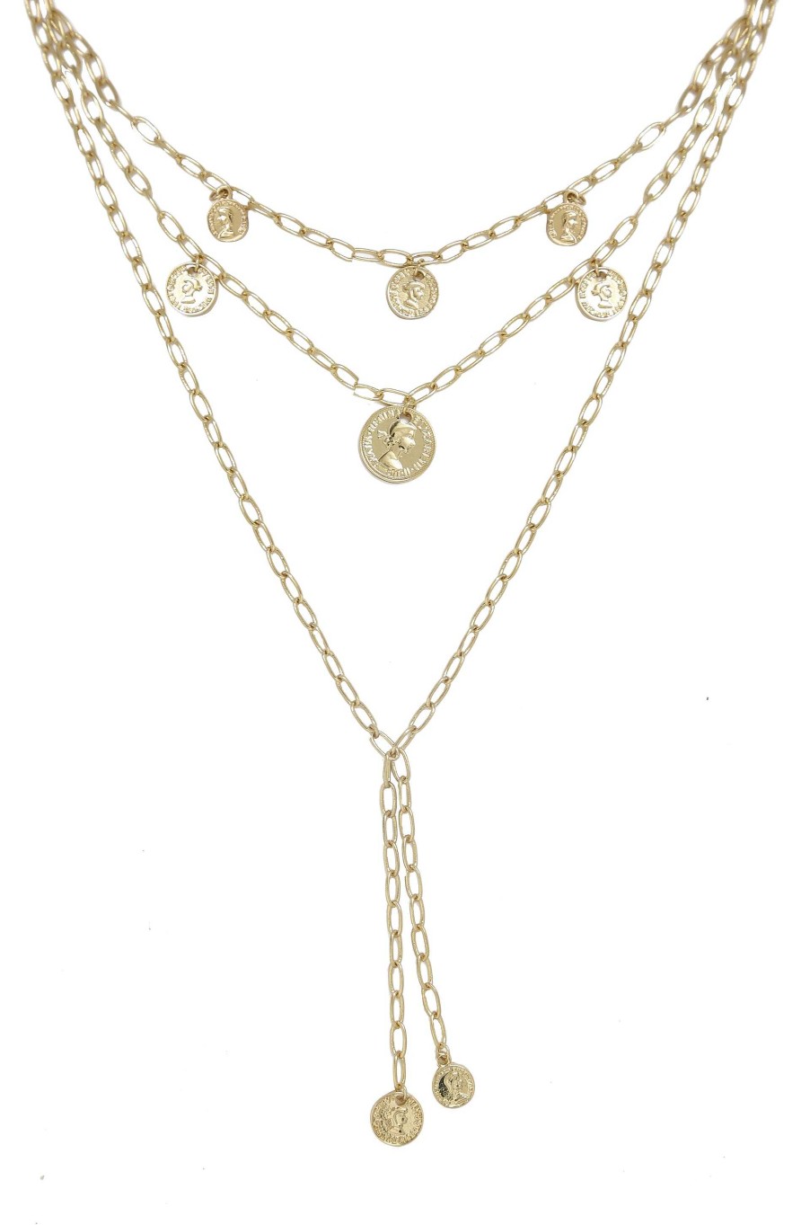 Necklaces Ettika | Mini Coin 18K Gold Plated Layered Necklace