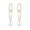 Earrings Ettika | Mara Dangle Pearl 18K Gold Plated Earrings