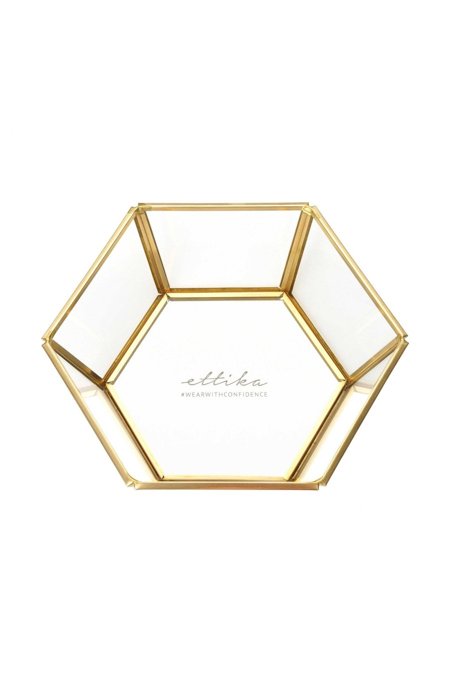 Jewelry Boxes & Trays Ettika | Small High Sided Mirror Bottom Jewelry And Display Tray