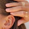 Rings Ettika | Mini Crystal Essentials 18K Gold Plated Ring Stack