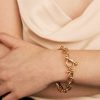 Bracelets Ettika | Simple Chain Link 18K Gold Plated Bracelet With Toggle