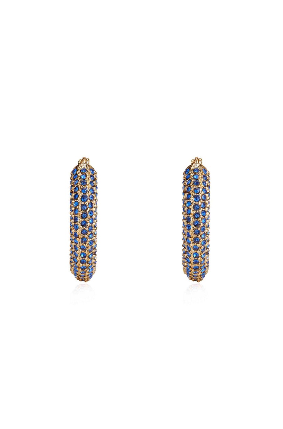 Earrings Ettika | Sparkle Bits Mini Crystal 18K Gold Plated Hoops