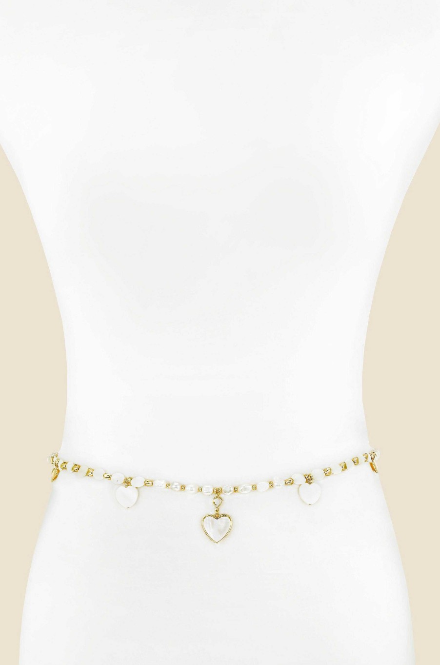 Body Chains & Belts Ettika | Pearl And Heart Charm Body Chain