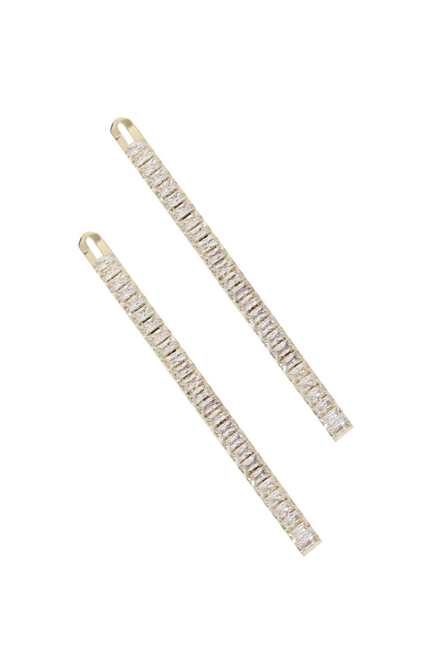 Hair Accessories Ettika | Sleek Lines Crystal Hair Pin Set