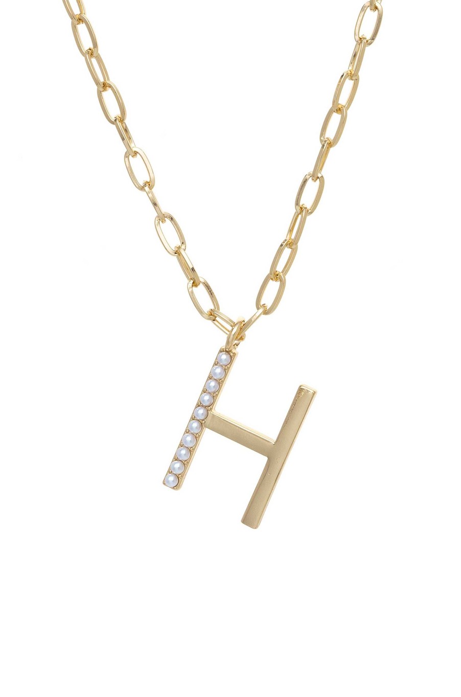 Necklaces Ettika | Pearl Initial 18K Gold Plated Necklace