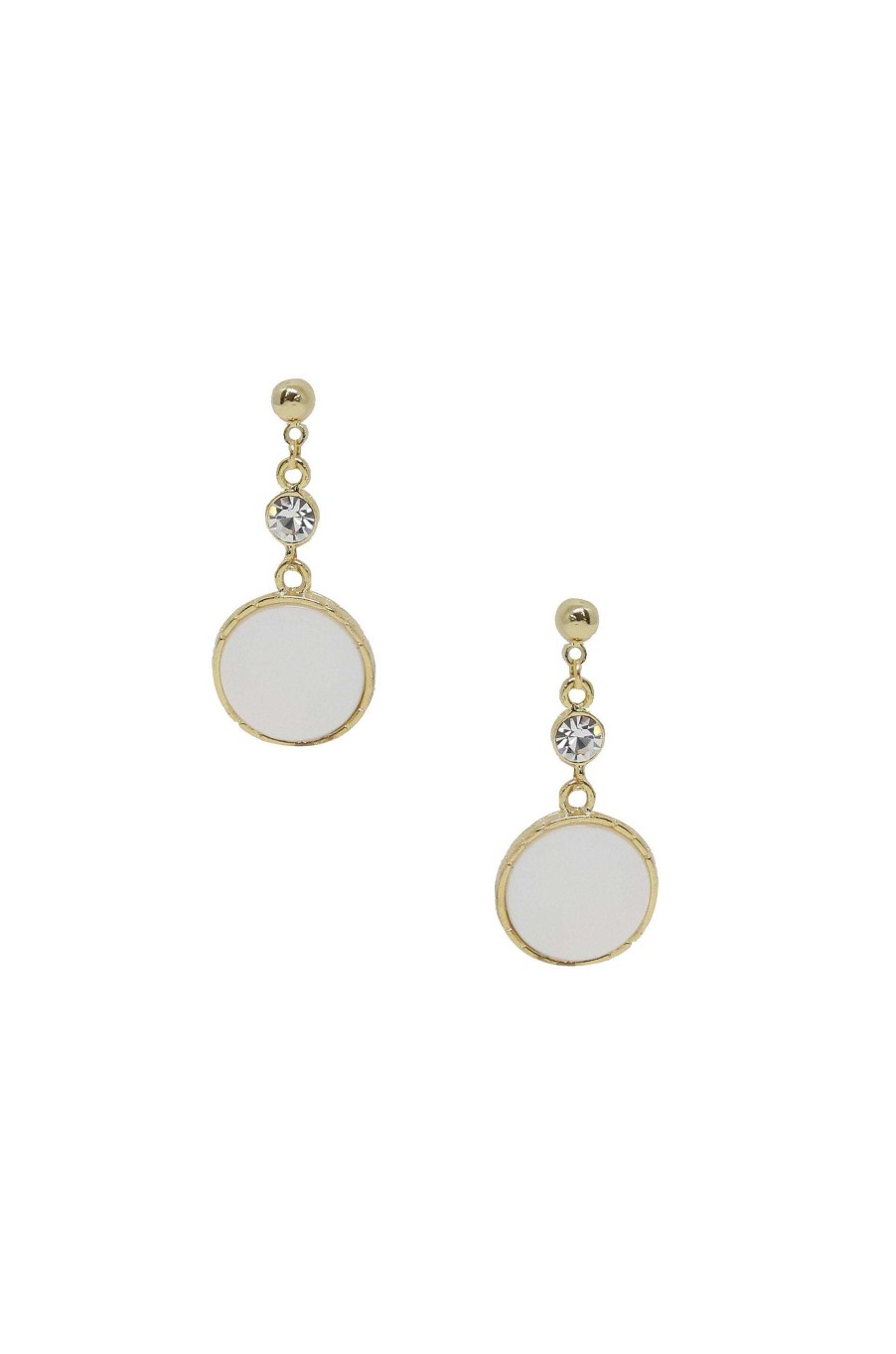 Earrings Ettika | Love By The Moon White Drop 18K Gold Plated Earrings