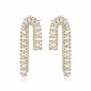 Earrings Ettika | Crystal Arch Chain 18K Gold Plated Statement Earrings