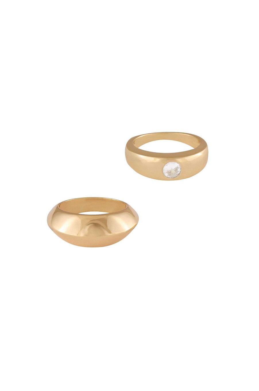 Rings Ettika | Statement 18K Gold Plated Band Ring Set