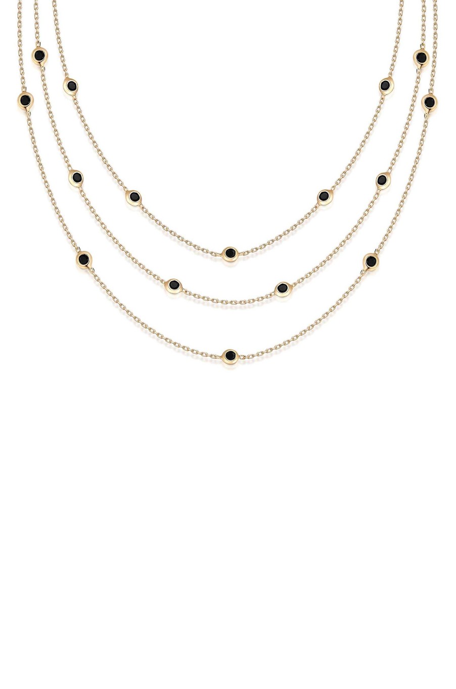 Necklaces Ettika | Perfect Crystal Dotted 18K Gold Plated Layered Necklace