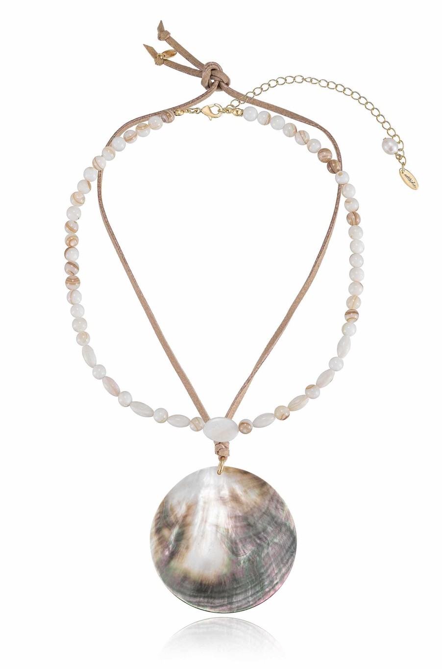 Necklaces Ettika | Opalescent Shell And 18K Gold Plated Necklace Set