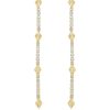 Earrings Ettika | Straight Crystal Chain 18K Gold Plated Dangle Earrings