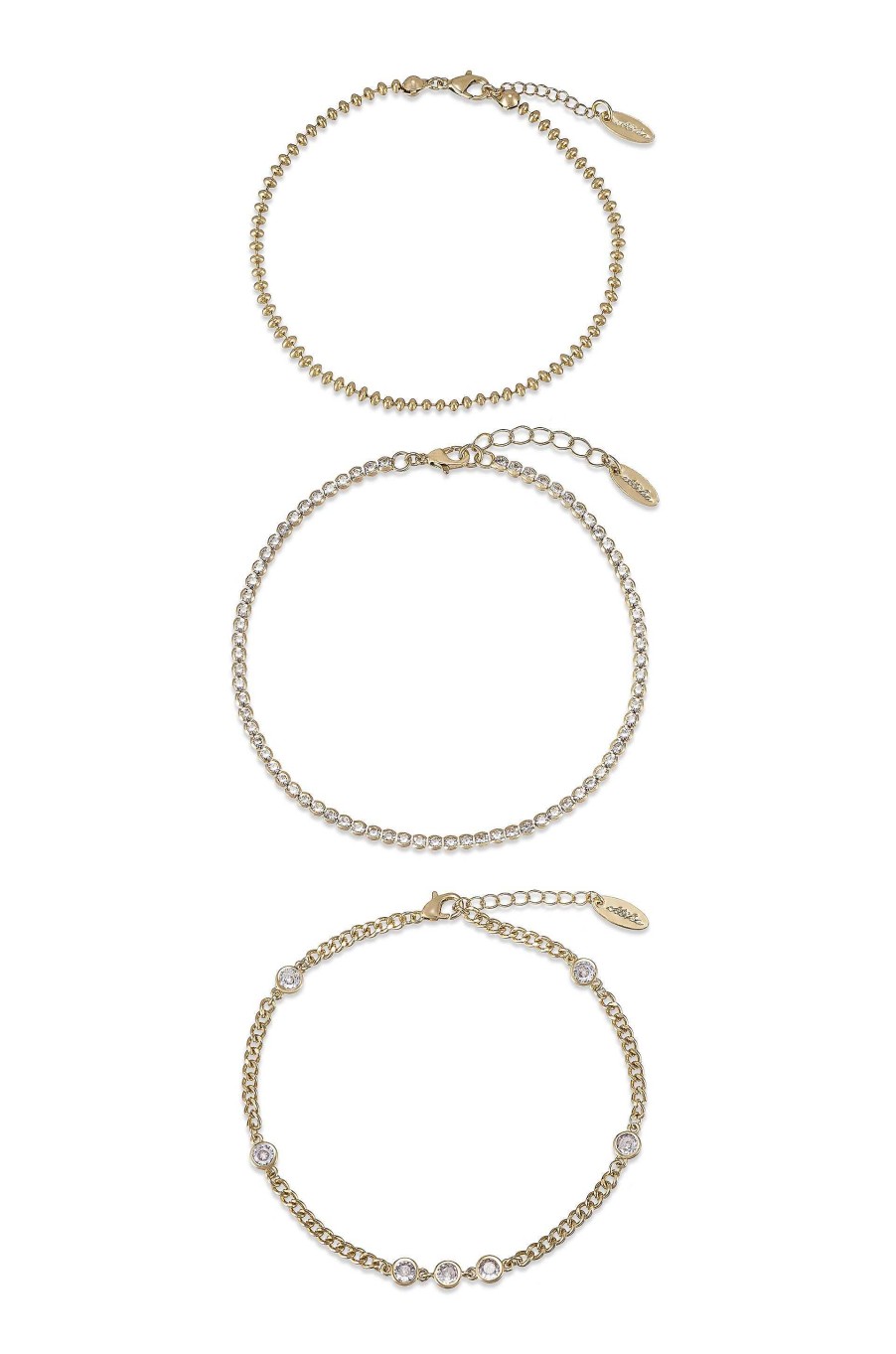 Anklets Ettika | Simple Beauty 18K Gold Plated Anklet Set