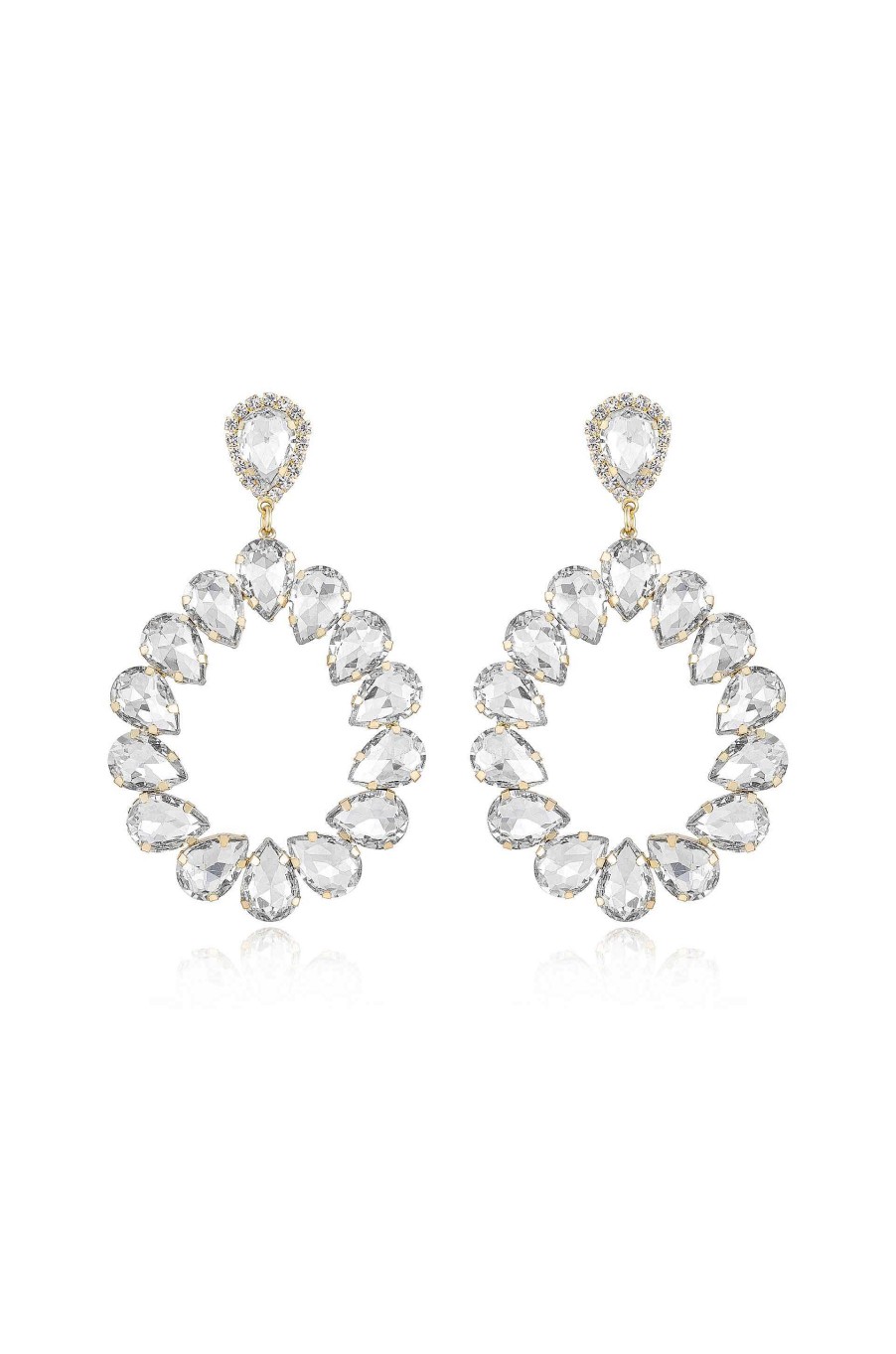 Earrings Ettika | Ring It In 18K Gold Plated Crystal Earrings