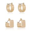 Earrings Ettika | Shapely Minis 18K Gold Plated Hoop Earring Set