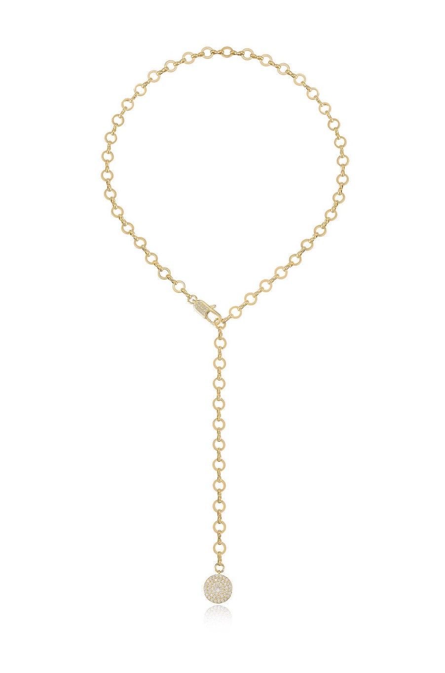 Necklaces Ettika | Circle Chain Adjustable 18K Gold Plated Lariat Necklace