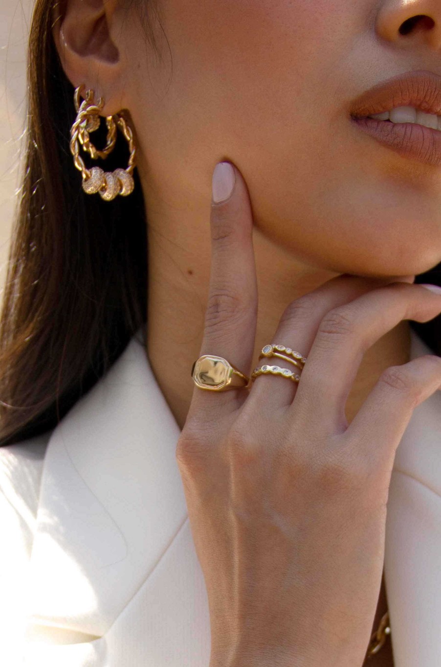 Rings Ettika | 18K Gold Plated Signet Ring