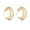 Earrings Ettika | Multi-Wire 18Kt Gold Plated Hoop Earrings