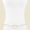 Body Chains & Belts Ettika | Single Crystal Chain Heart Belt