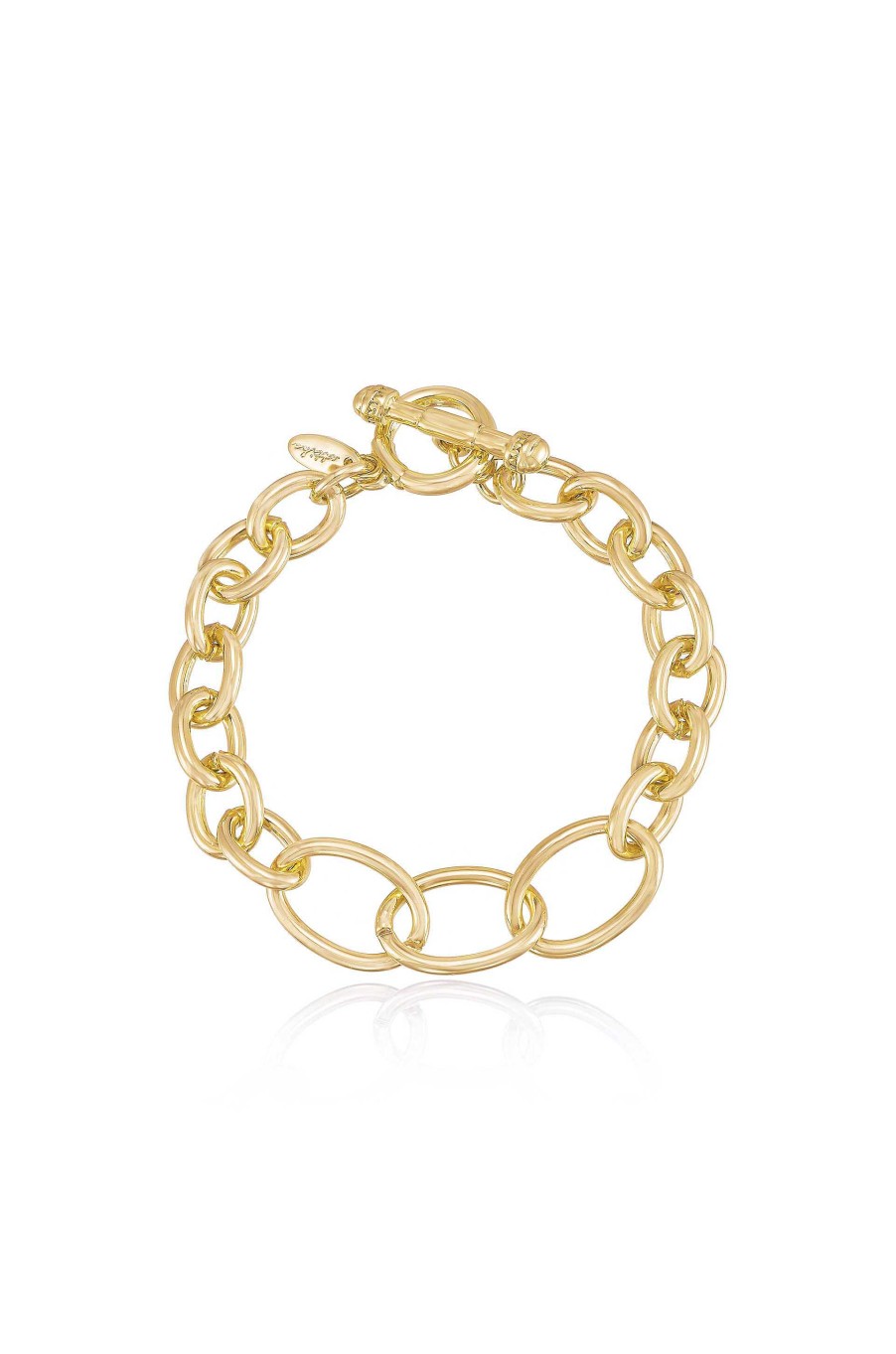 Bracelets Ettika | Simple Chain Link 18K Gold Plated Bracelet With Toggle