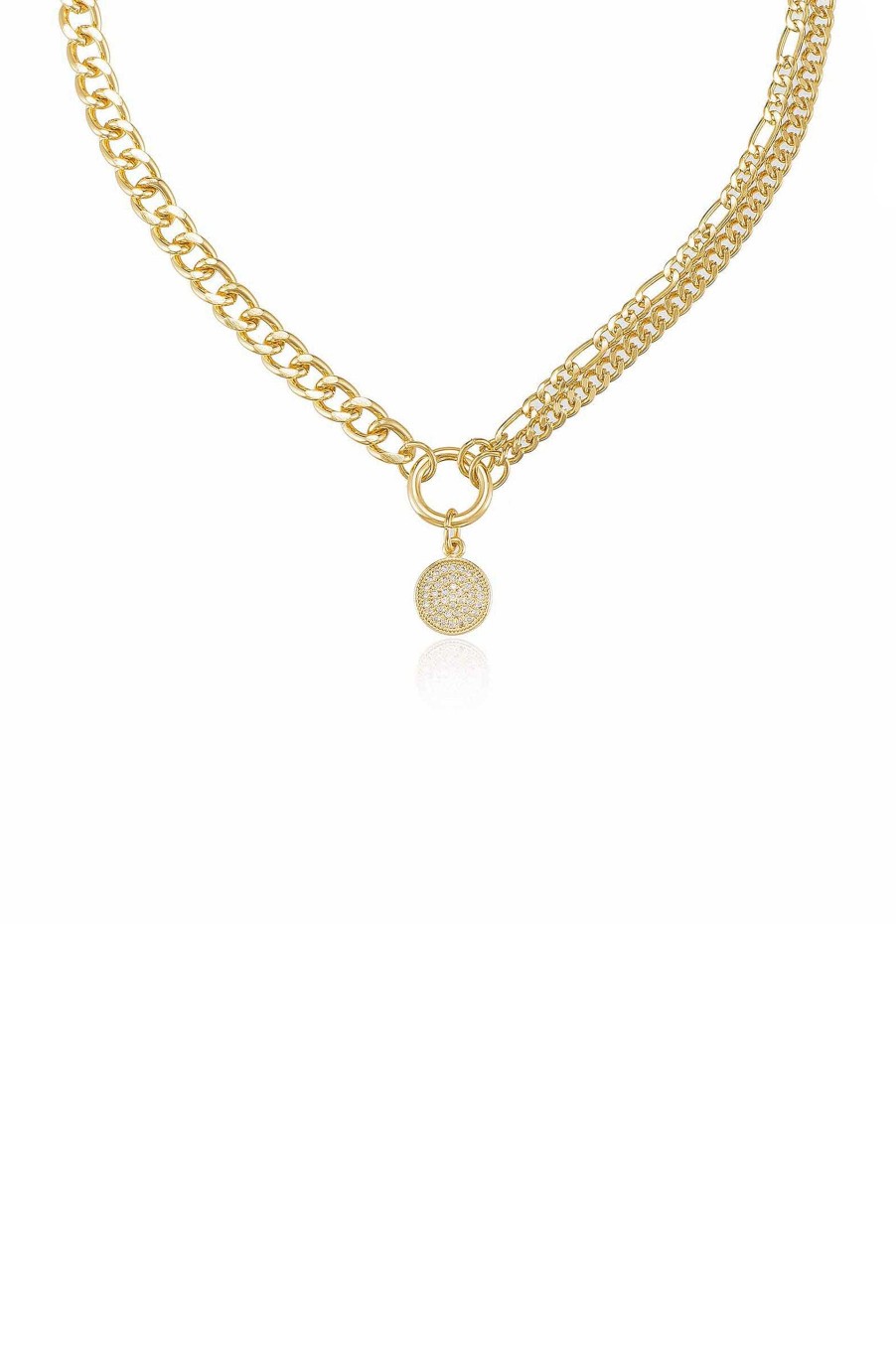 Necklaces Ettika | Three Chains 18K Gold Plated Necklace