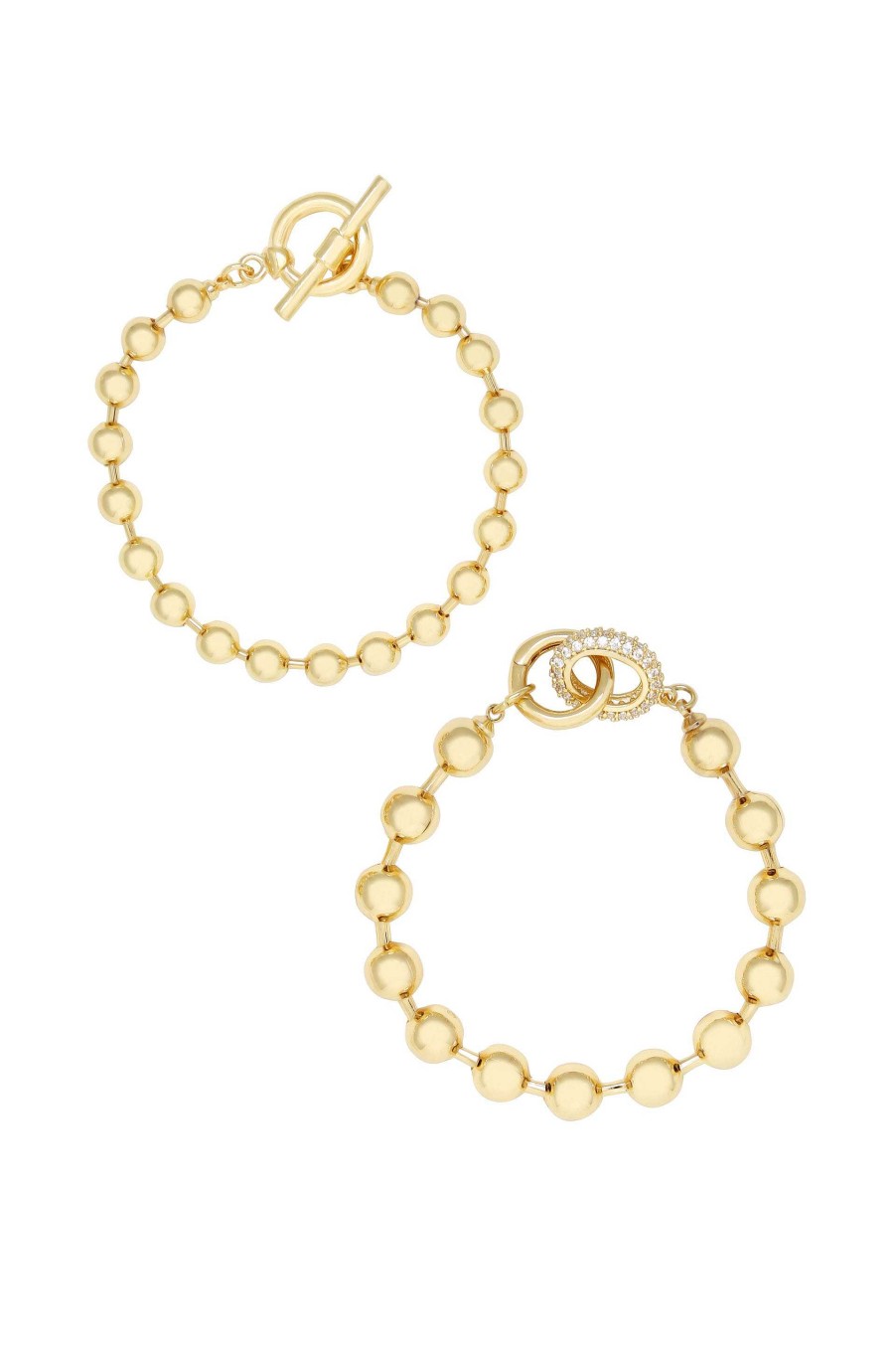 Bracelets Ettika | Ball Chain 18K Gold Plated Bracelet Set