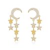 Earrings Ettika | Lunar Shower Crystal Dangle 18K Gold Plated Earrings