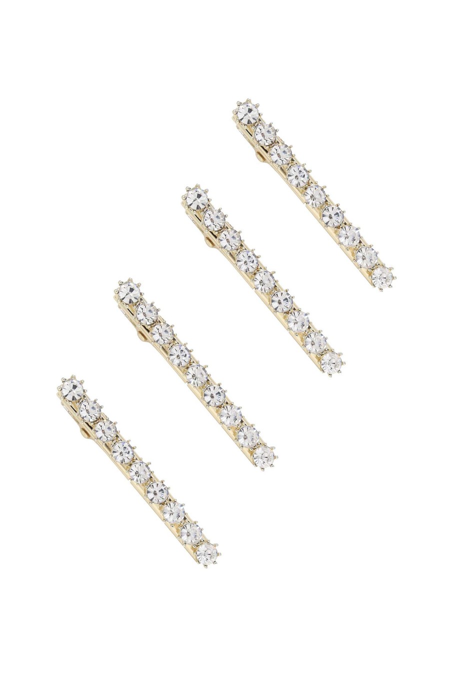 Hair Accessories Ettika | Brittany Rainbow Crystal Clip Set