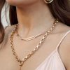 Necklaces Ettika | The Traveler'S Coin 18K Gold Plated Chain Necklace