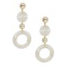 Earrings Ettika | Soft Focus Resin Circle Drop 18K Gold Plated Earrings