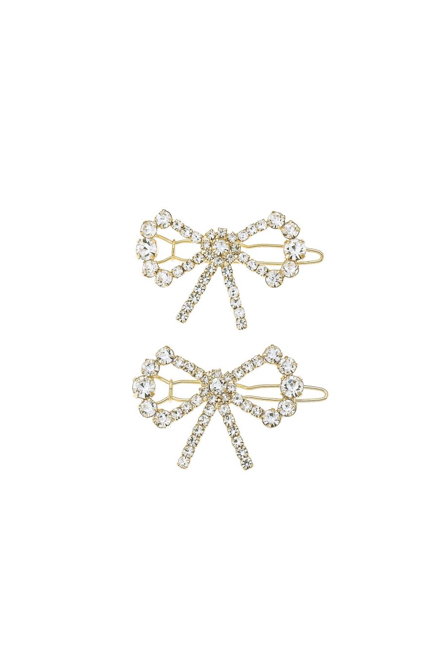 Hair Accessories Ettika | All Wrapped Up Crystal Bow Clip Set