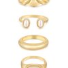 Rings Ettika | Ultimate Babe 18K Gold Plated Ring Set