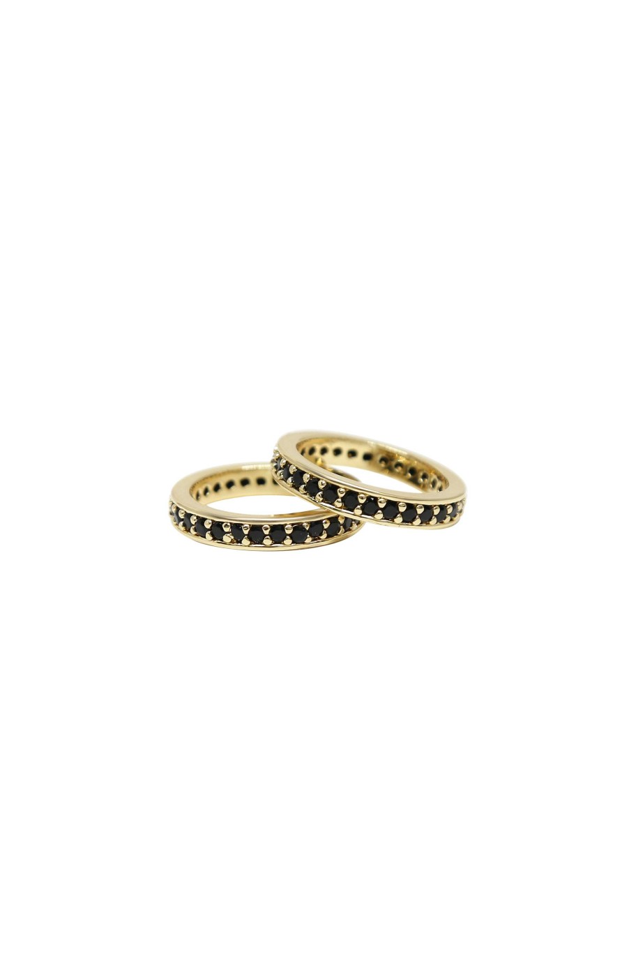 Rings Ettika | Crystal Band 18K Gold Plated Ring Set