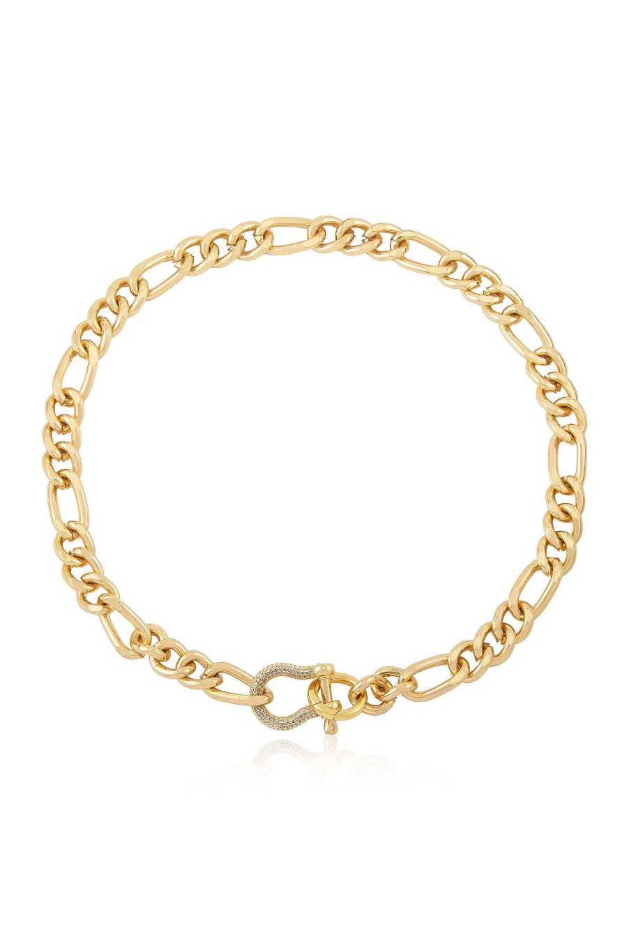 Necklaces Ettika | Cuffed Love 18K Gold Plated Chain Link Necklace