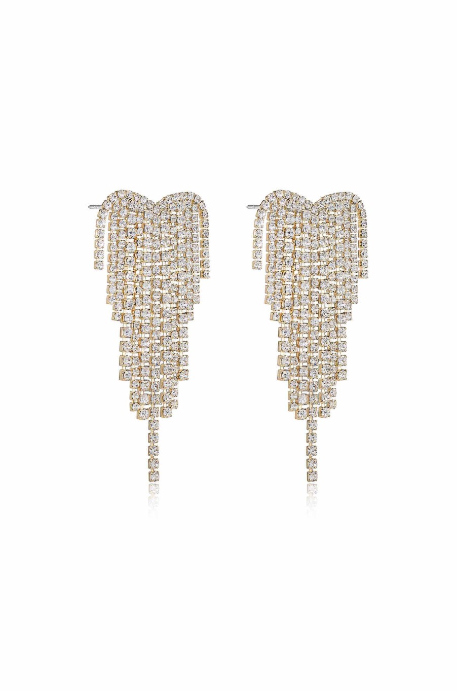 Earrings Ettika | Gala Crystal Fringe 18K Gold Plated Earrings