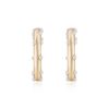 Earrings Ettika | Spotted Pearl 18K Gold Plated Hoop Earrings